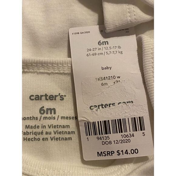 CARTER’S  6M BABY Chick “MY 1ST EASTER” Bodysuit - Picture 8 of 8